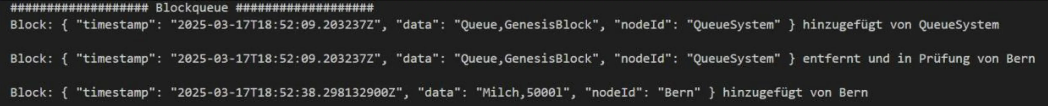 Test BlockQueue-Eintrag
